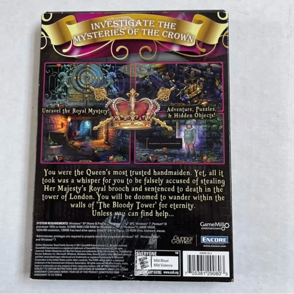 Royal Family Hidden Mysteries Deluxe Games PC Games CD ROM E ESRB Gunnar 2011